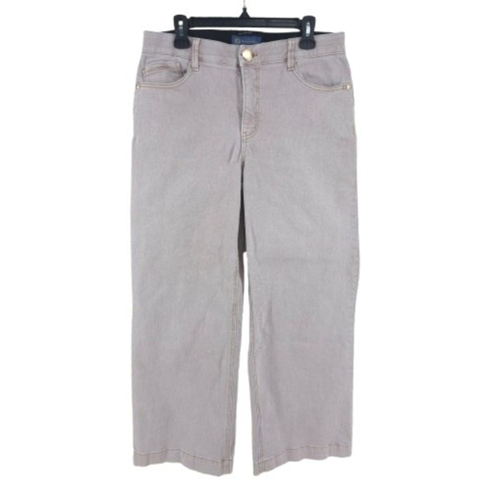 Democracy Jeans Size 12 Ab Solution Wide Leg High Rise Canvas Stretch Beige